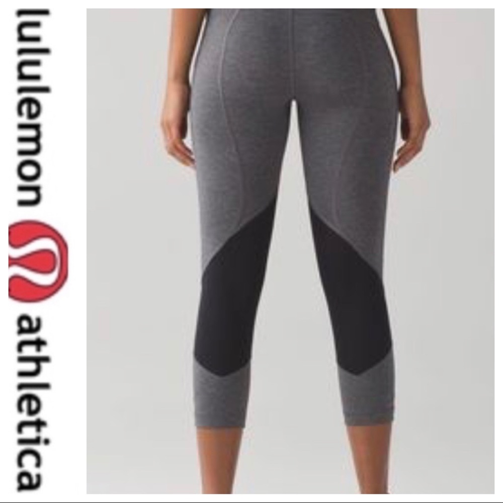 💕SALE💕 Lululemon Rare Gray Pace Rival Crop - Picture 2 of 10